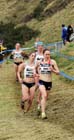 Freya Ross (GB) and Meghan Peyton (USA) during the Senior Womens BUPA Great Edinburgh Cross country.